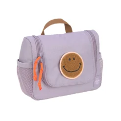 Kulturbeutel Kinder "Smilie" lila