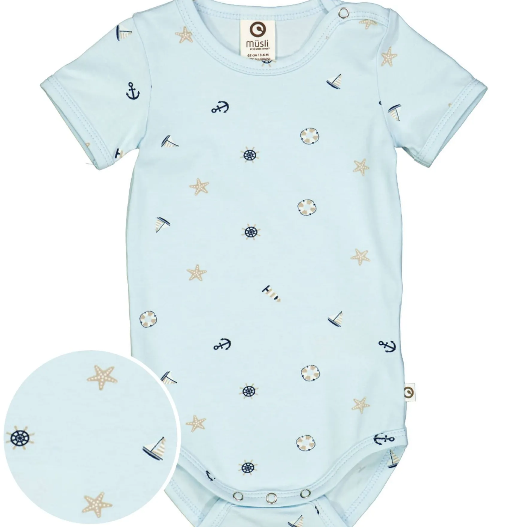 Kurarmbody "Maritim" hellblau 62