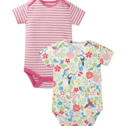 Kurzarmbody Doppelpack "Tropical" 68