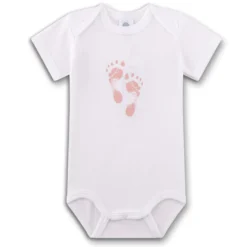 Kurzarmbody "Füße" rosa 56