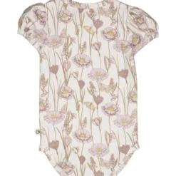Kurzarmbody "Mohnblumen" hellrosa 62