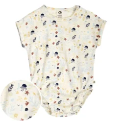 Kurzarmbody „Sea“ creme 62
