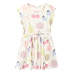 Kurzarm-Kleid "Früchte" bunt 110