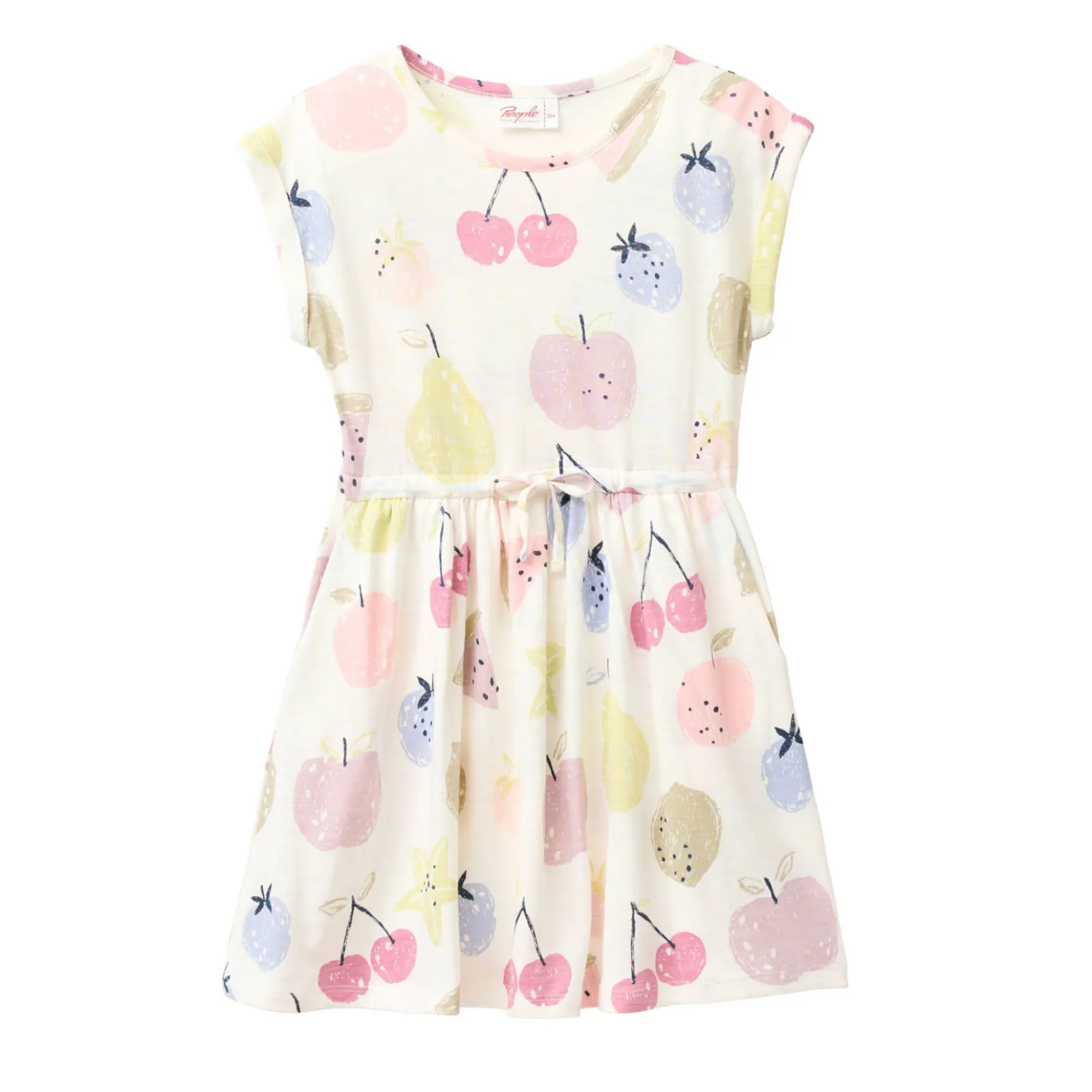 Kurzarm-Kleid "Früchte" bunt 110