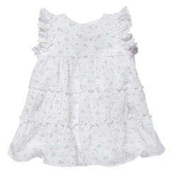 Kurzarm-Sommerkleid "Streublumen" weiß 86/92