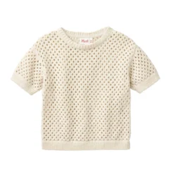 Kurzarm-Strickpullover natur98/104