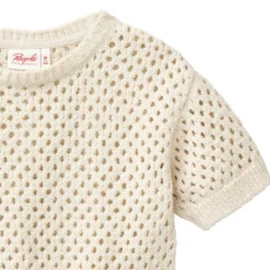 Kurzarm-Strickpullover natur98/104