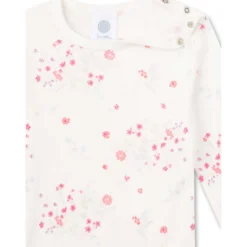 Langarmbody "Blümchen" weiß 62