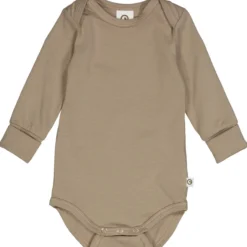 Langarmbody braunbeige 68