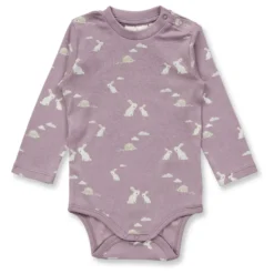 Langarmbody "Bunny" mauve 74