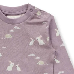 Langarmbody "Bunny" mauve 74