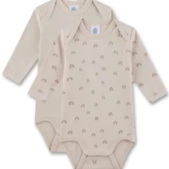 Langarmbody 2er Pack "Rainbow" beige 62