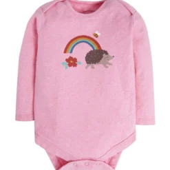 Langarmbody 3er Set "Igel" rosa-blau 68
