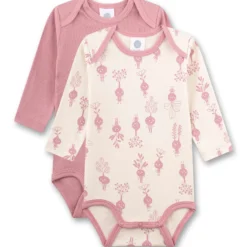 Langarmbody 2er-Set "Rüben" rosa 80