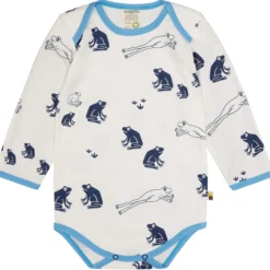 Langarmbody "Frosch" ultramarin 50/56