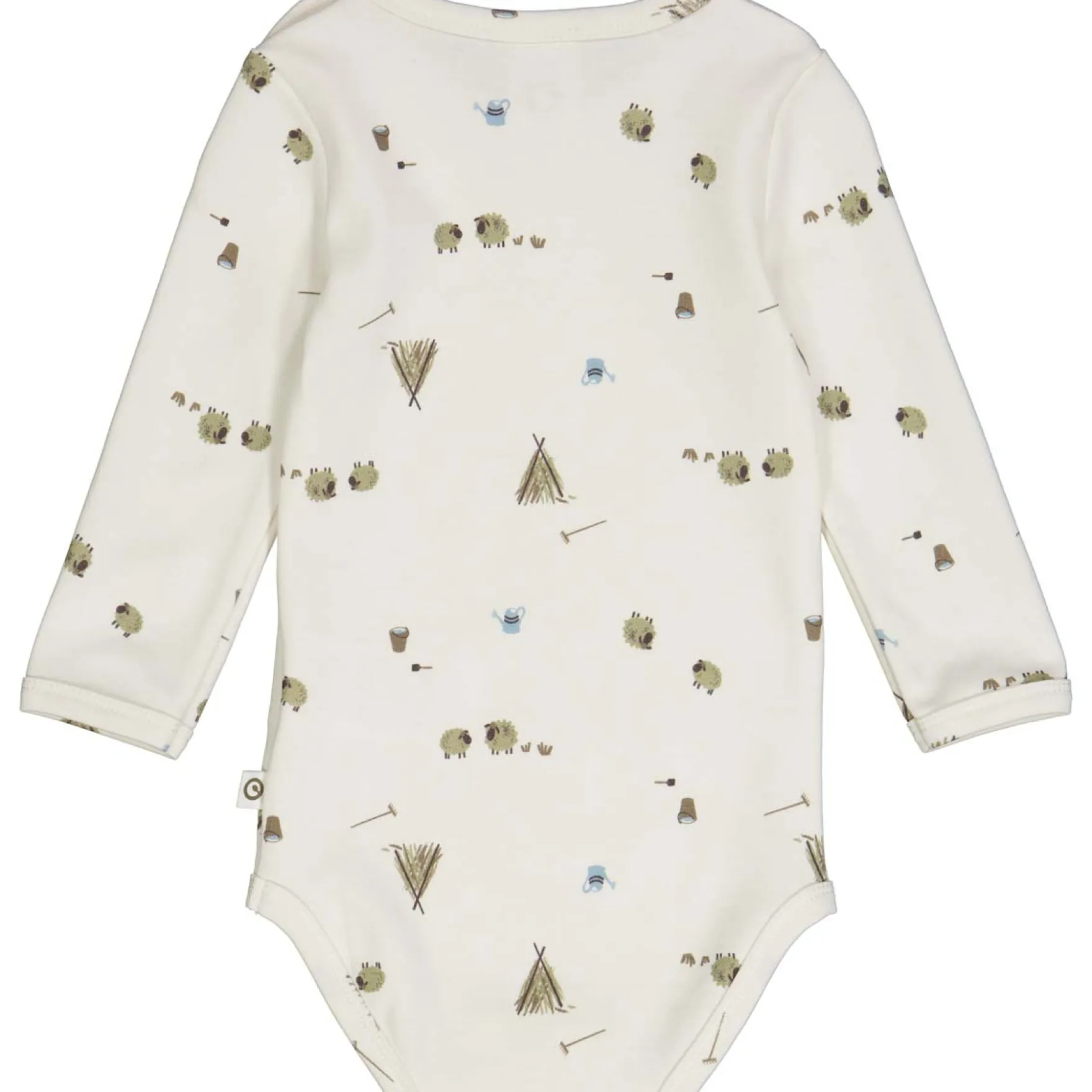 Langarmbody "kleine Farm" creme 68