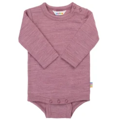 Langarmbody Merinowolle bordeaux 56/62
