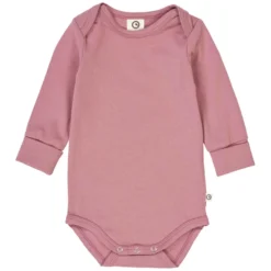 Langarmbody mit Rüsche altrosa 86