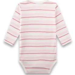 Langarmbody "Rehkitz" rosa geringelt 92