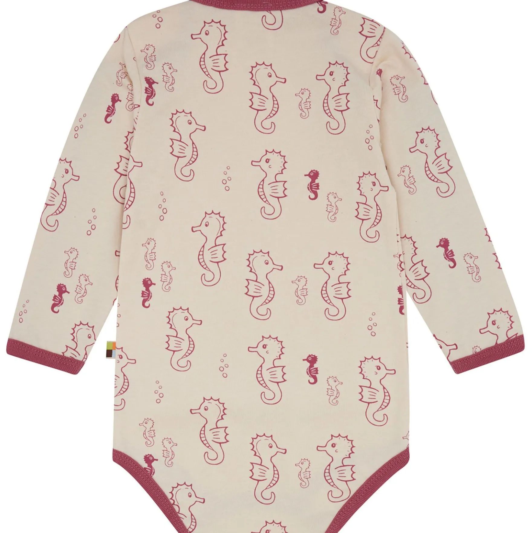 Langarmbody "Seepferdchen" rouge 86/92