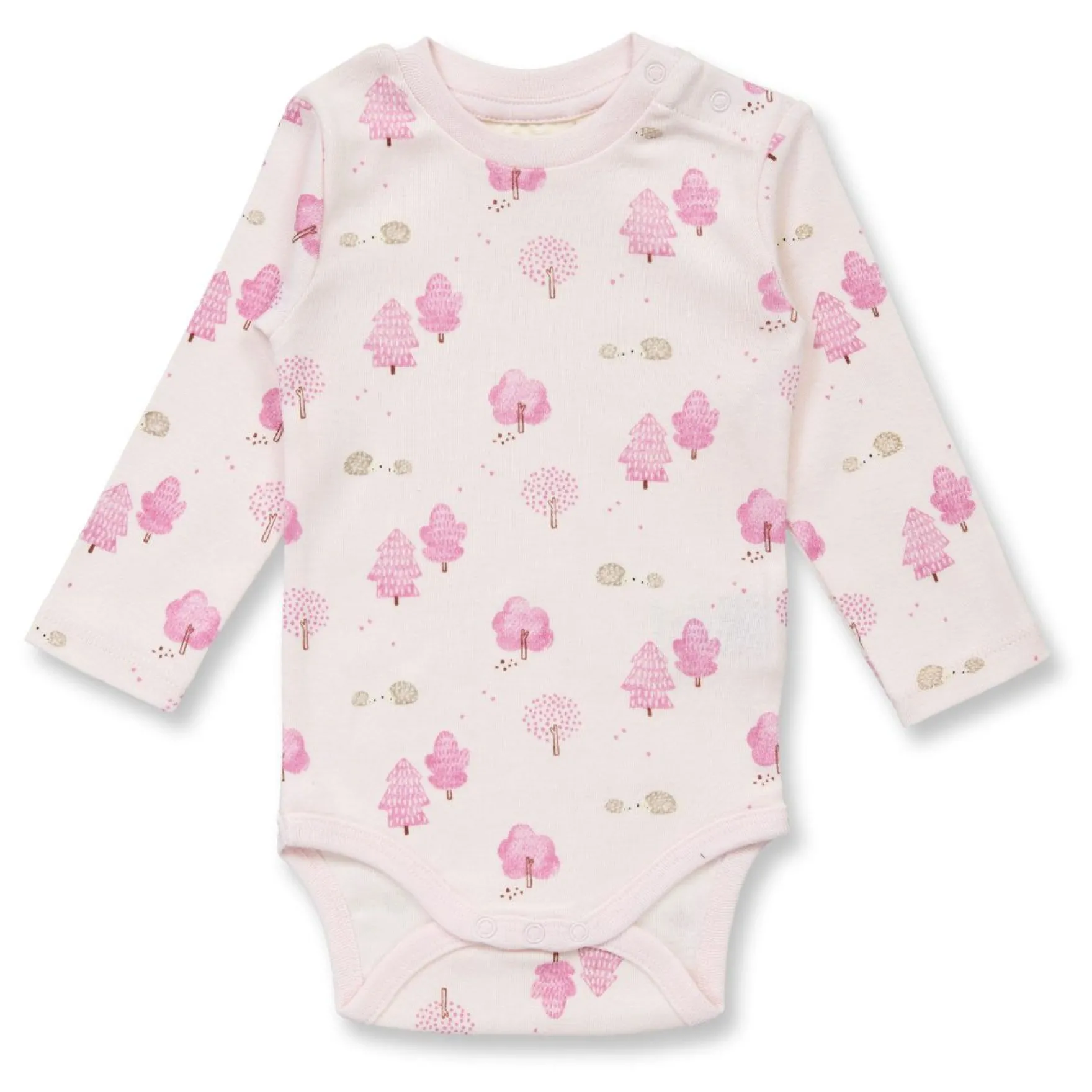 Langarmbody "Wald" rosa 74
