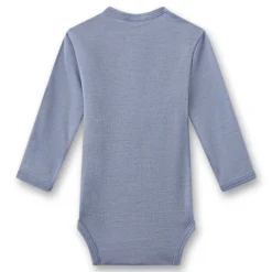 Langarmbody Wolle-Seide light blue 80