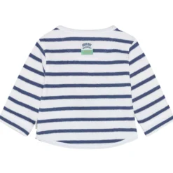Langarmshirt blau-weiß gestreift 74