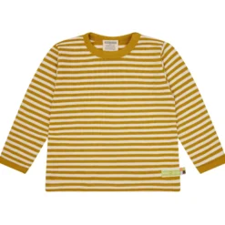 Langarmshirt curry geringelt110/116