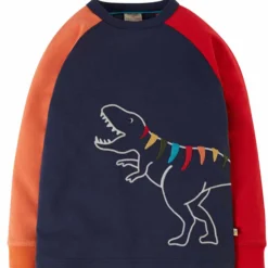 Langarmshirt dunkelblau "T-Rex" 86/92