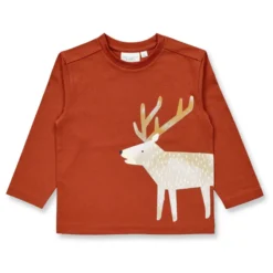 Langarmshirt "Elch" terracotta 104