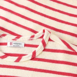 Langarmshirt gestreift rot-weiß 122