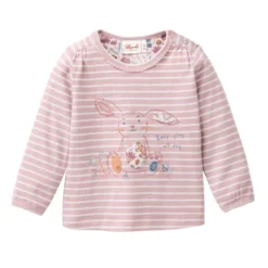 Langarmshirt "Hase" rosenholz 62/68