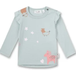 Langarmshirt "Hoftiere" hellblau 74