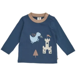 Langarmshirt "kleiner Drache" baby navy 68