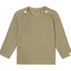 Langarmshirt "Ripp" olivgrün melange 68