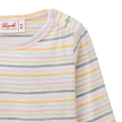 Langarmshirt rosa-bunt geringelt 62/68