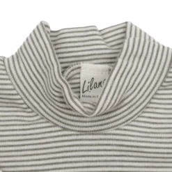 Langarmshirt Stehkragen Ringel khaki 104