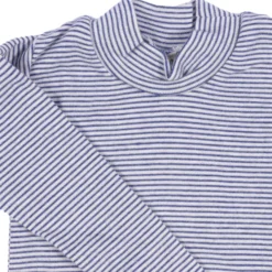 Langarmshirt Stehkragen Ringel marine 92
