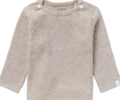 Langarmshirt taupe melange 68