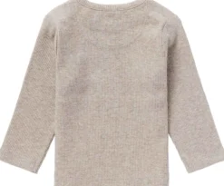 Langarmshirt taupe melange 68