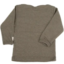 Langarmshirt Wolle Seide khaki 68