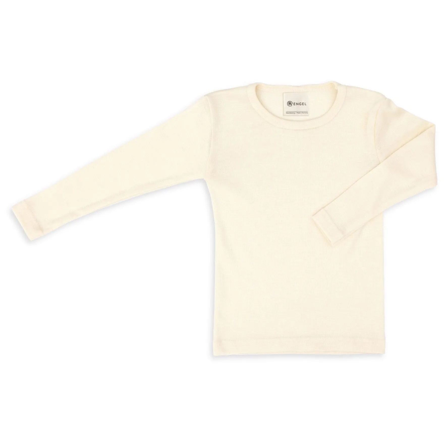Langarmshirt Wolle Seide Kinder natur 92