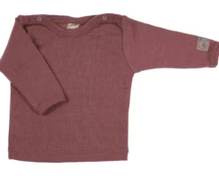 Langarmshirt Wolle Seide mauve 68
