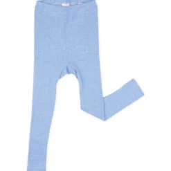 Leggings Baumwolle Wolle Seide hellblau 92