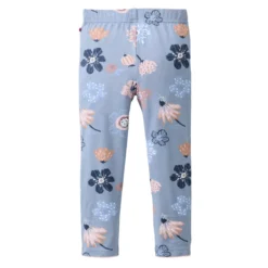 Leggings "große Herbstblumen" rauchblau 116