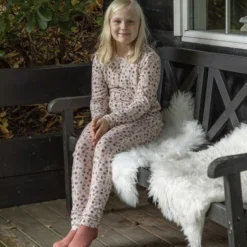 Leggings Merinowolle geblümt 86/92