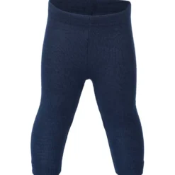 Leggings Wolle Seide blau 62/68