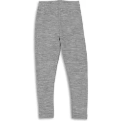 Leggings Wolle Seide Kinder hellgrau 92