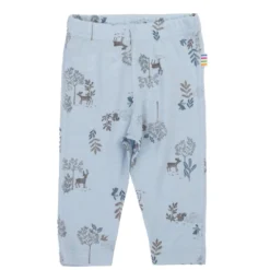 Leggings Wolle Seide "Wald" hellblau 98/104
