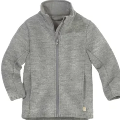 Leichte Walkjacke "Zipper" grau 74/80